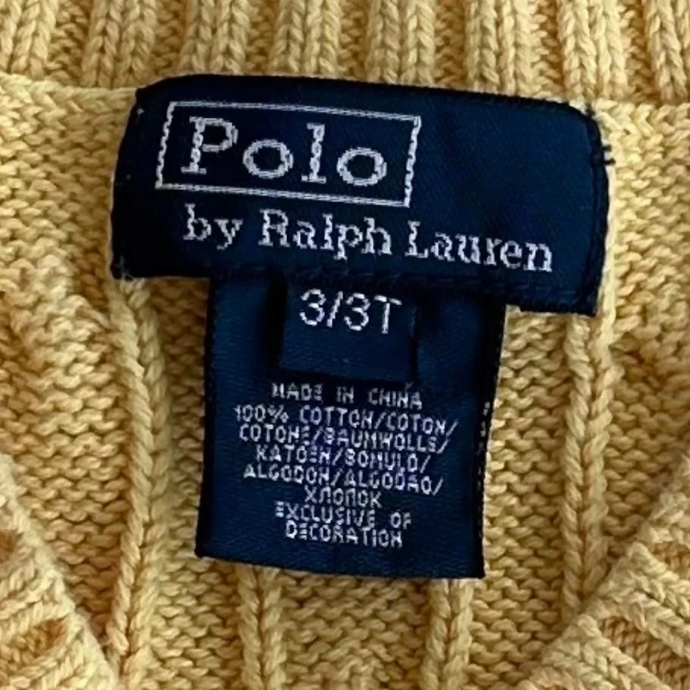 Polo by Ralph Lauren Yellow Cable Knit Vest - Picture 3 of 5